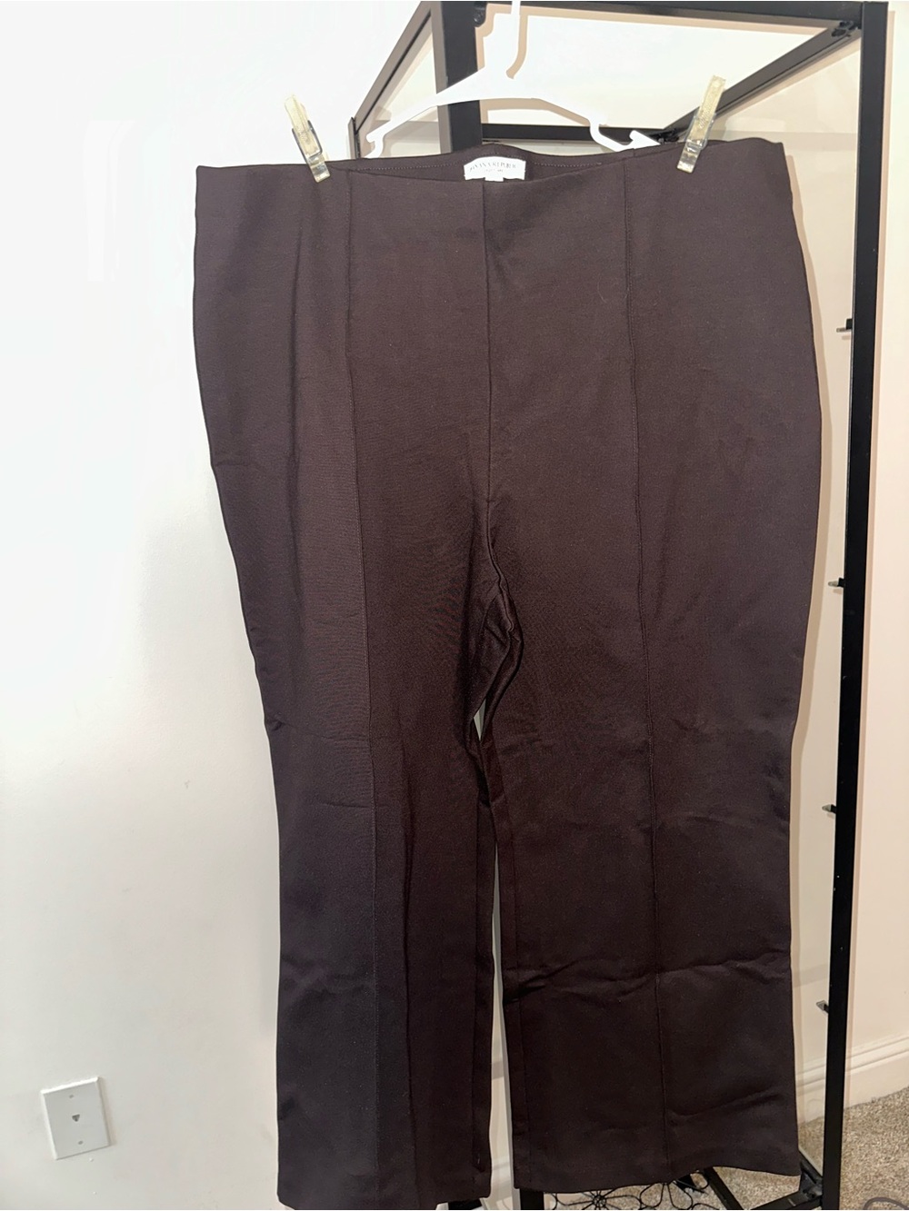 Banana Republic Dark Brown Ponte Knit Cropped Flares Sz XXL